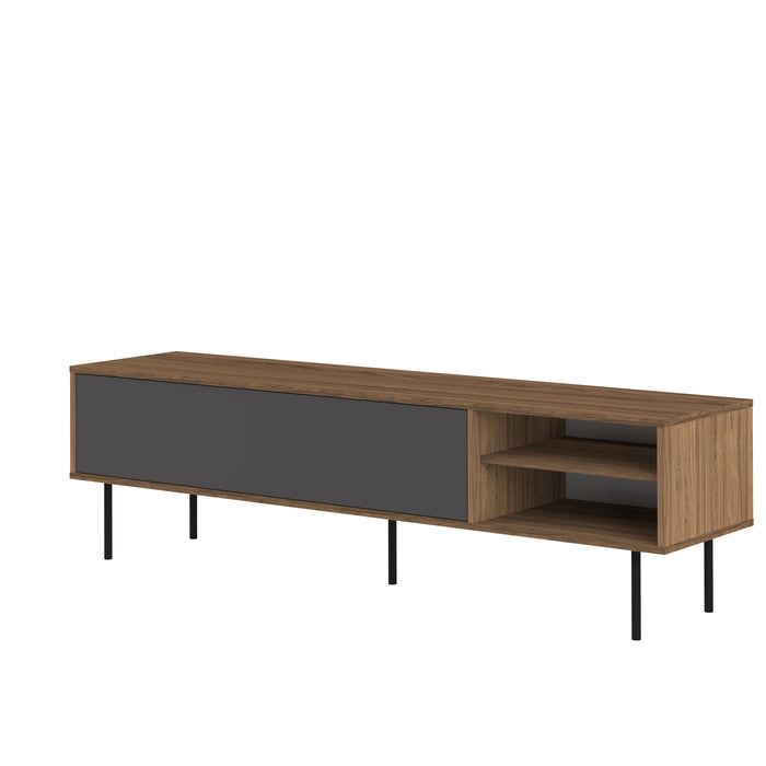 Meuble TV noyer et bois Ampere