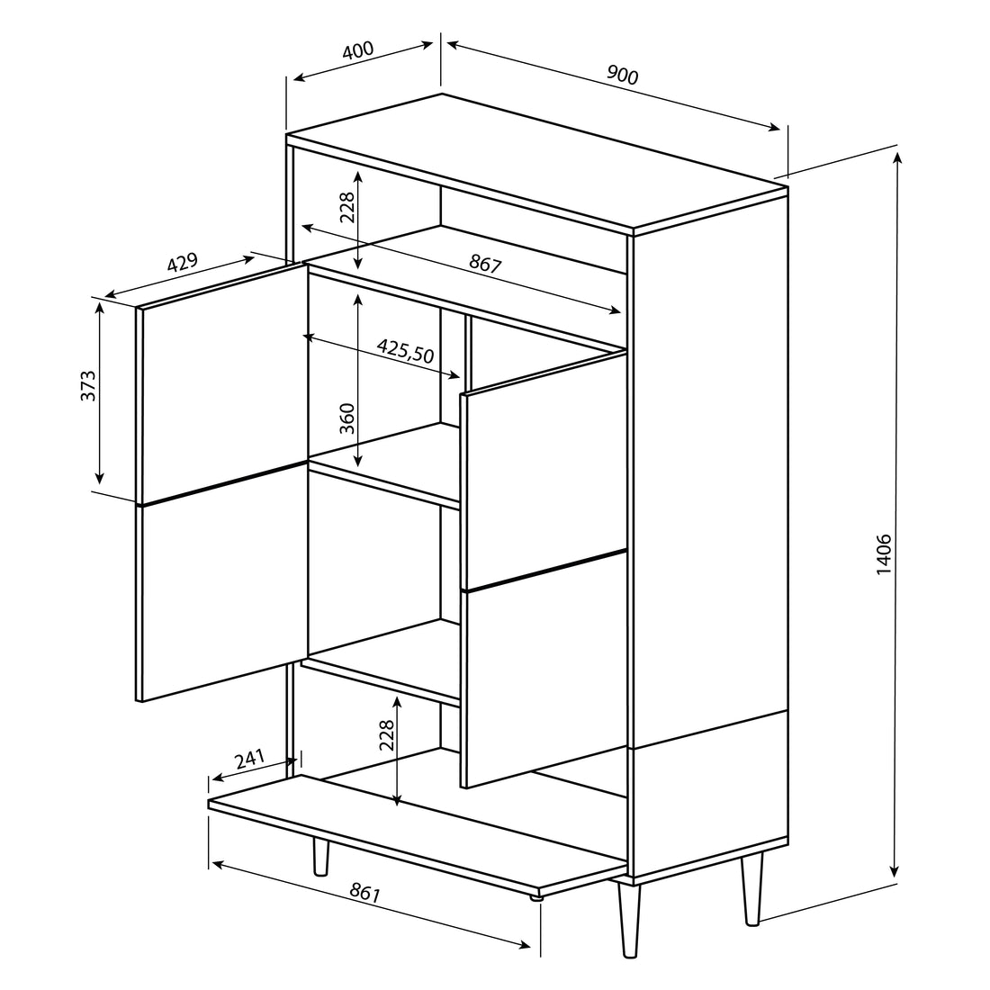Buffet haut HORIZON - TemaHome