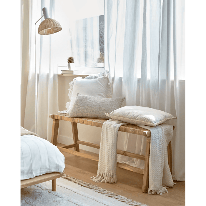 Banc teck et rotin Rubi