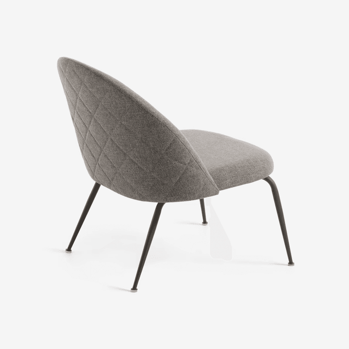 Fauteuil tissu chenille et acier Blava