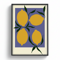 Framed Poster - Lemon Blue
