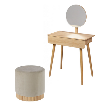 Coiffeuse et pouf Marie