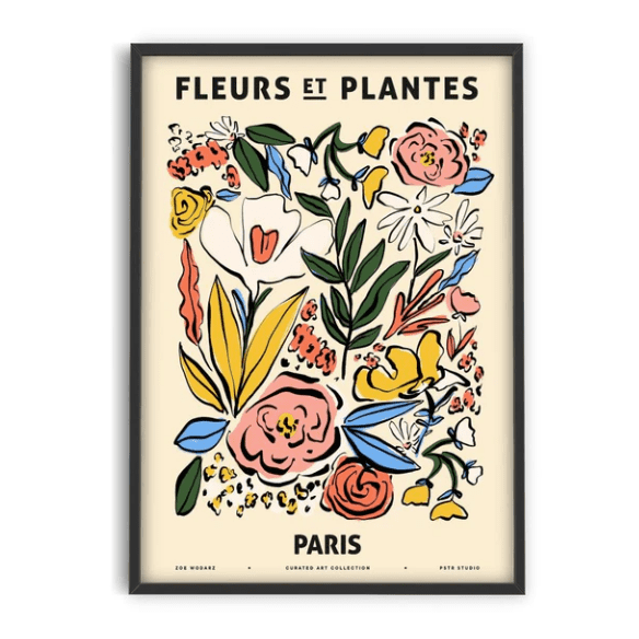 Affiche encadrée - Fleurs et Plantes, Paris