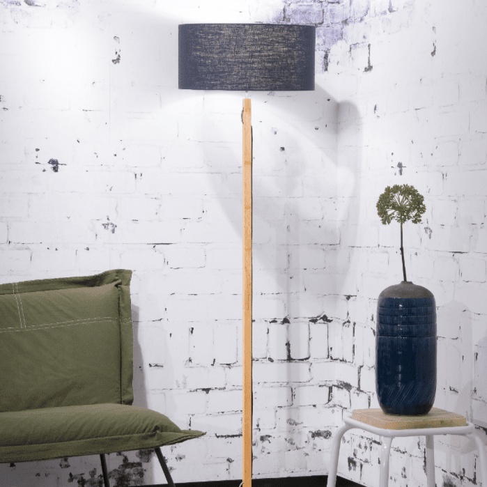 Lampadaire bambou et lin Fuji