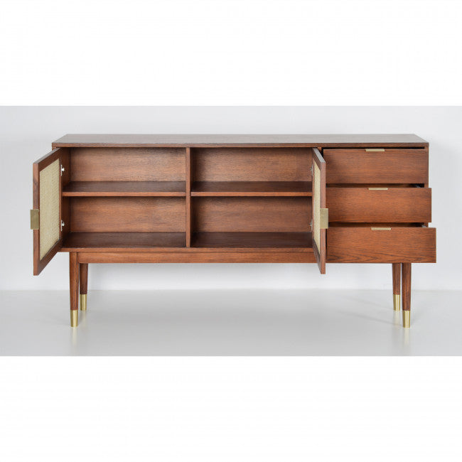 Buffet 2 portes chêne et métal Hogarn