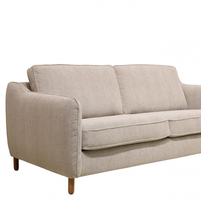 Canapé-lit convertible 3 places tissu chêne massif Mandron