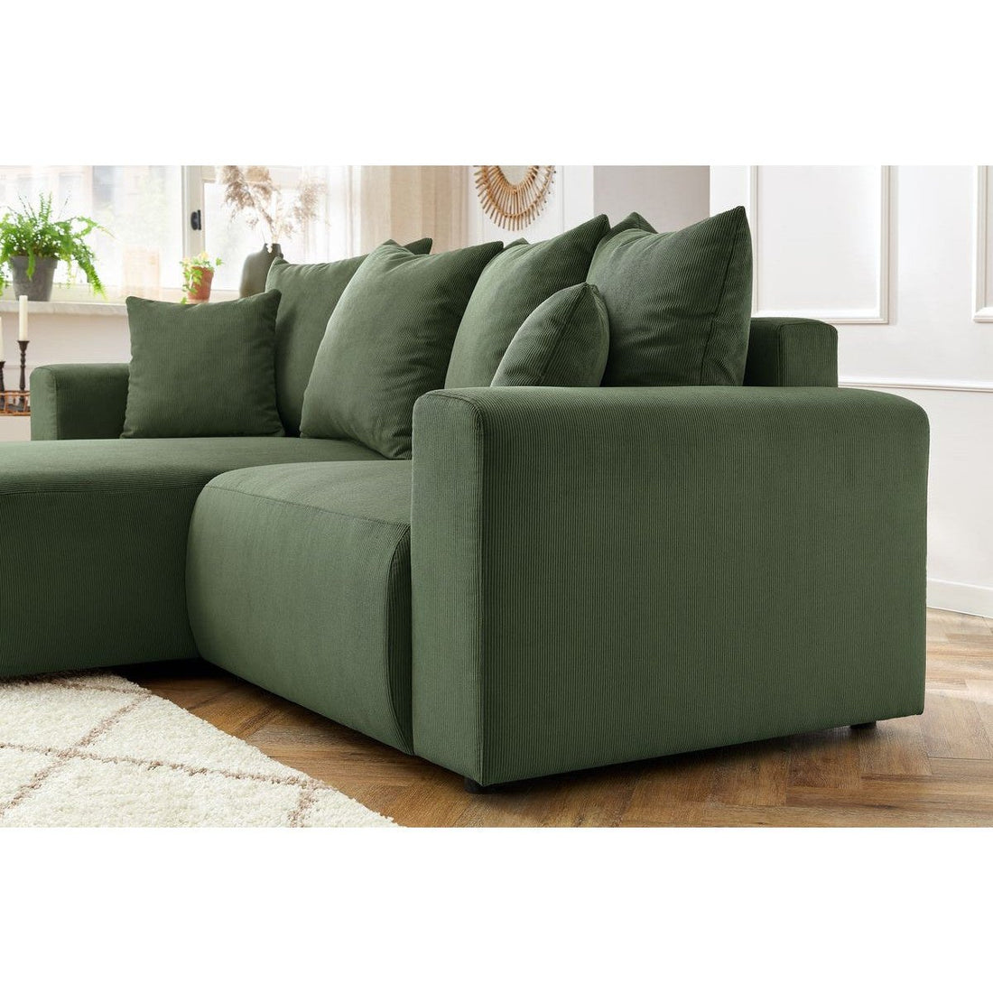 Enjoy Green Corner Sofa - Bobochic