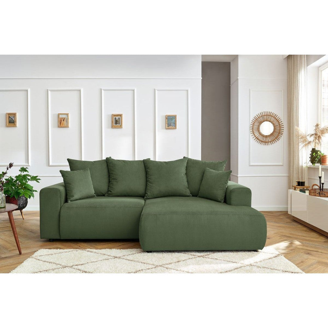 Enjoy Green Corner Sofa - Bobochic