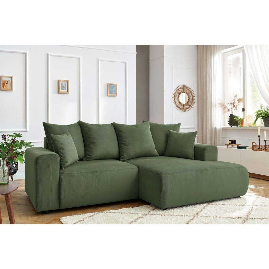 Enjoy Green Corner Sofa - Bobochic