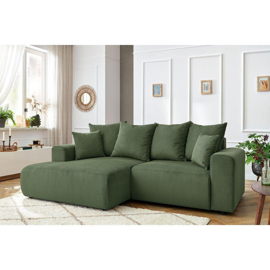 Enjoy Green Corner Sofa - Bobochic