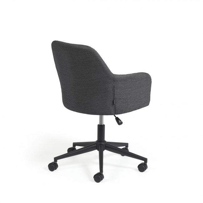 Chaise de bureau tissu et métal Madina