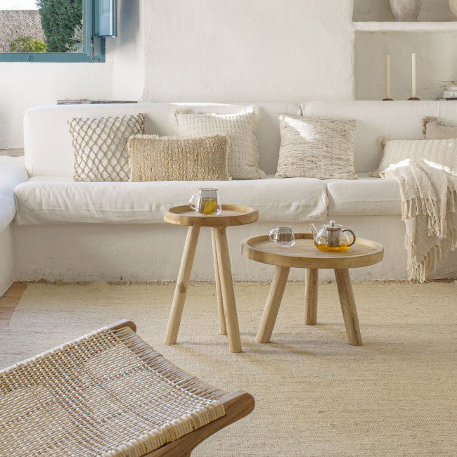 Fauteuil teck et rotin Rubi