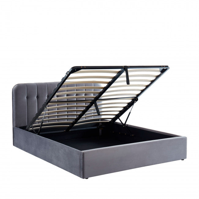 Lit coffre matelassé