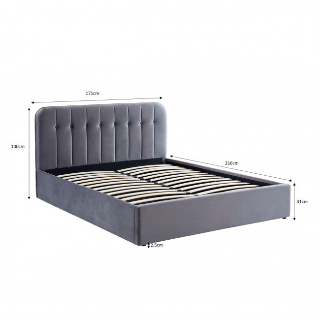 Lit coffre matelassé