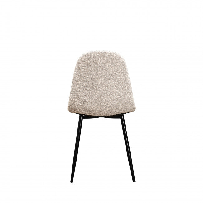 Chaise tissu bouclette et métal Vitikko