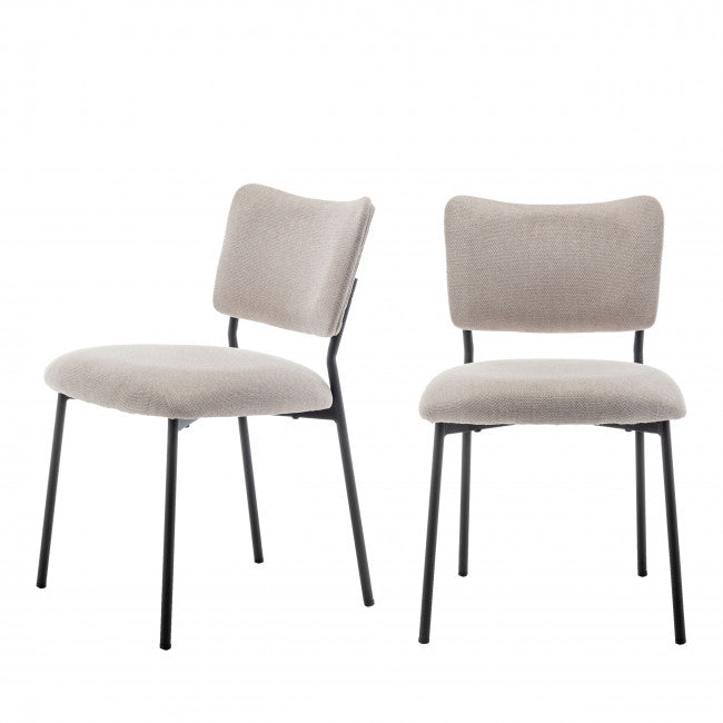Chaise tissu et métal Vander