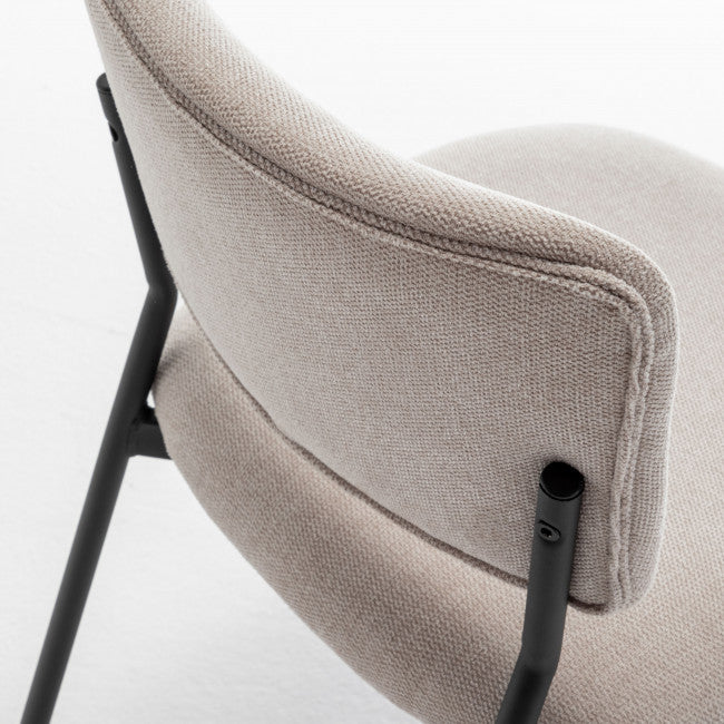 Chaise tissu et métal Vander