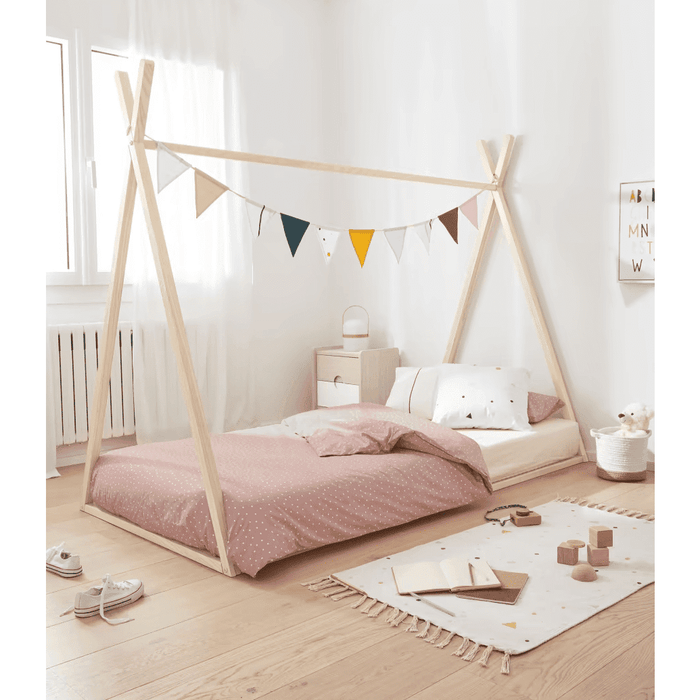 Lit tipi enfants hêtre massif