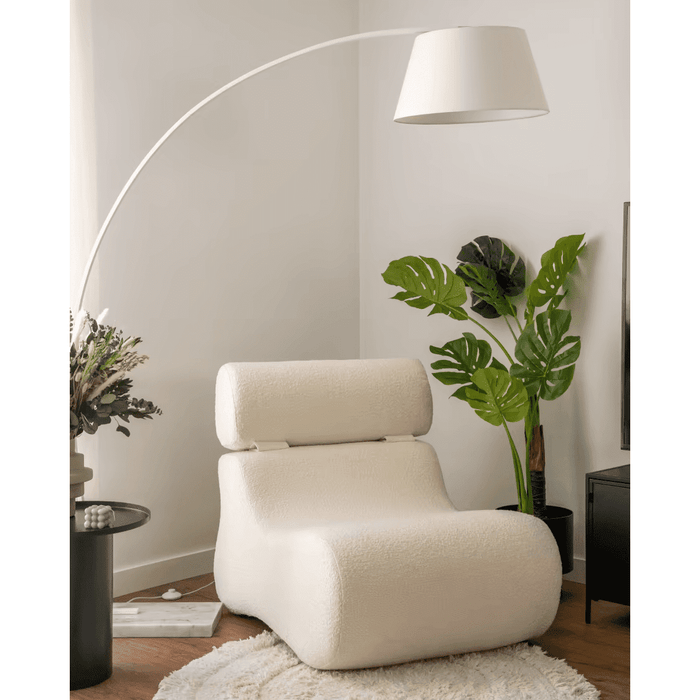 Fauteuil Club tissu bouclette