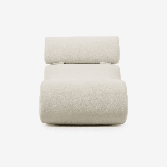 Fauteuil Club tissu bouclette
