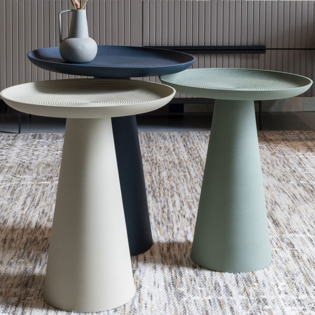 Table d'appoint aluminium mate