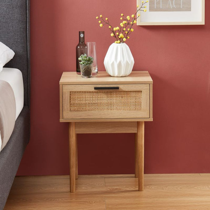 Table de chevet MDF eucalyptus Riola