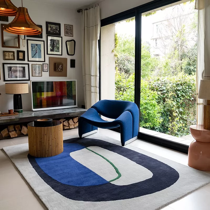 Tapis laine Inclusion Bleu Outremer - Edito