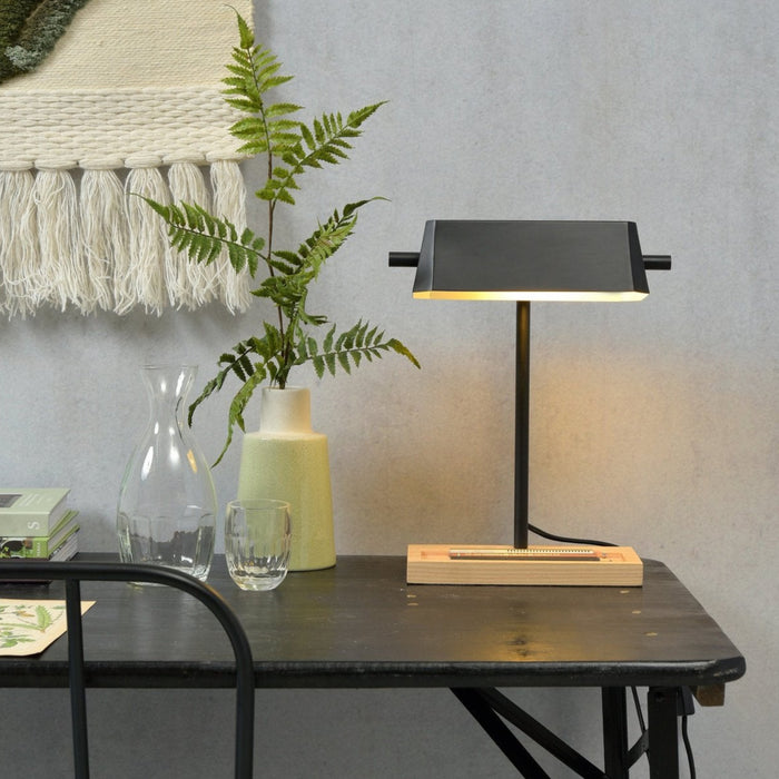 Lampe à poser métal et bois Cambridge