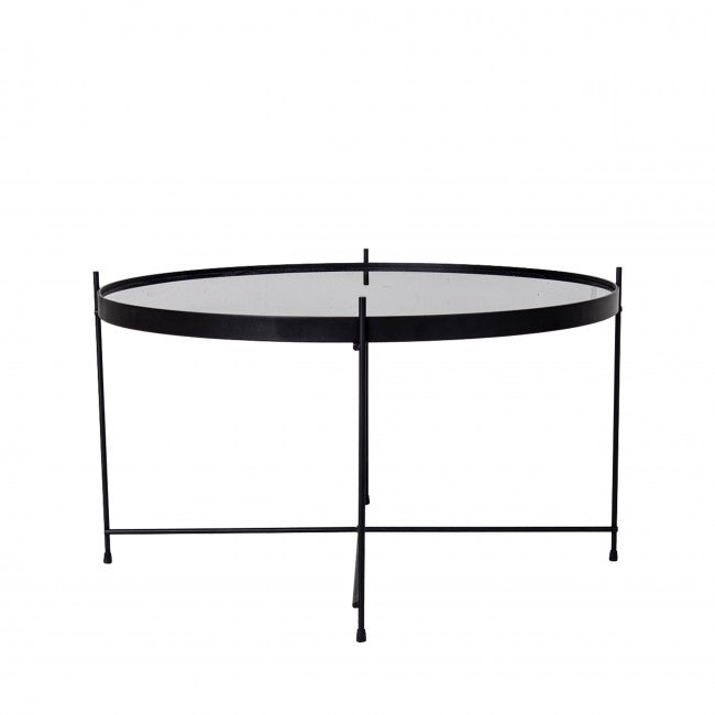 Table basse verre et métal Venezia
